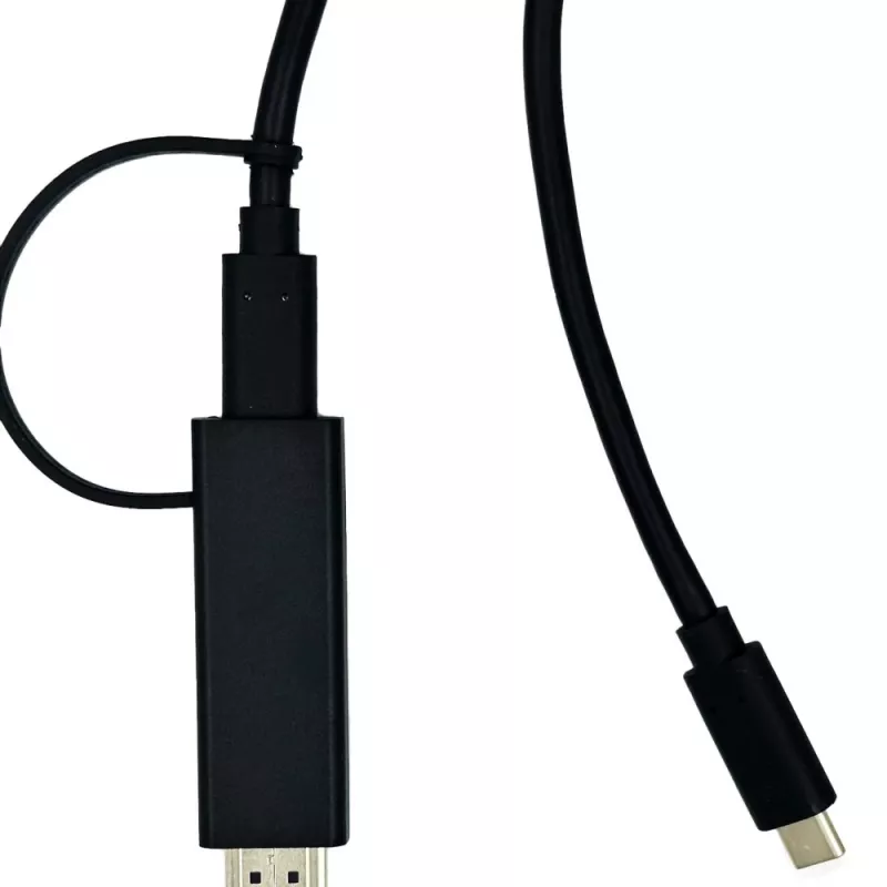 Yealink 330000008024 videokaapeli-adapteri 1,2 m HDMI Type-A (standardi) USB Type-C musta