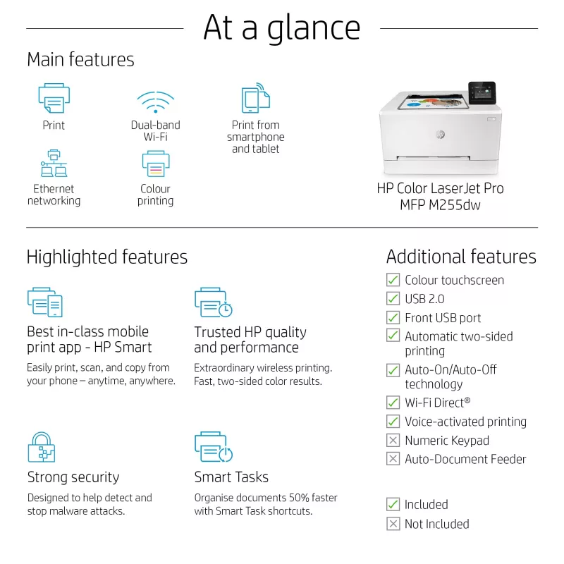 Tulostin HP Color LaserJet Pro M255dw laser värillinen