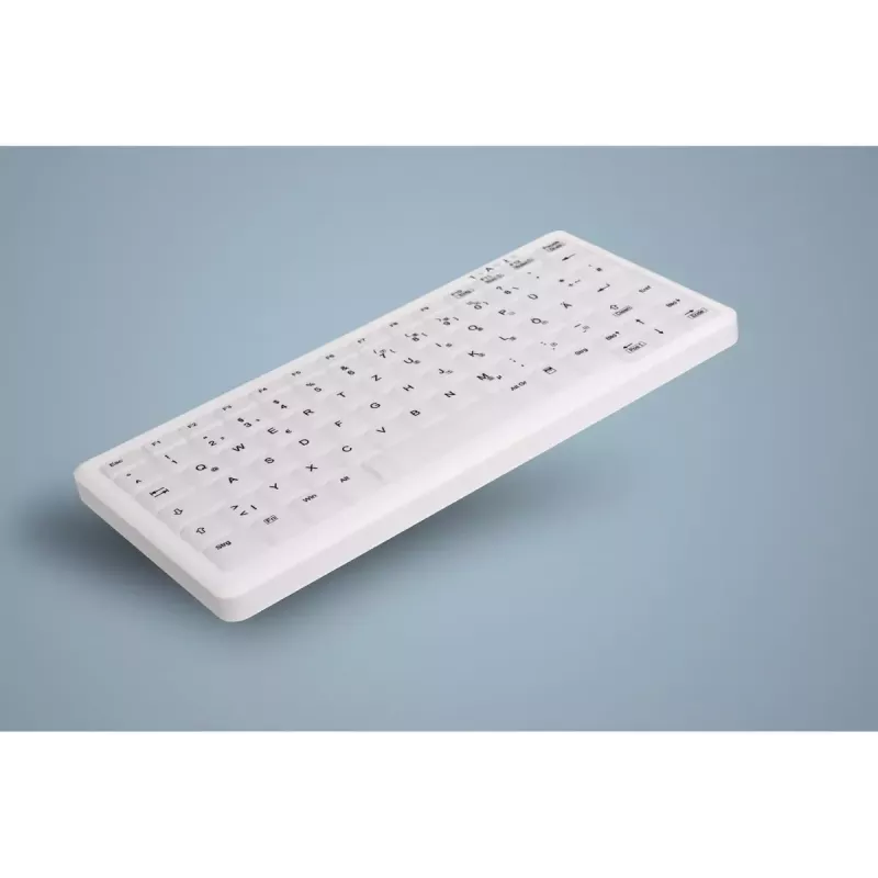 Näppäimistösuoja Active Key AK-C4110 — silikoni, saksalainen asettelu, 291×139×25 mm, valkoinen