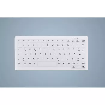 Näppäimistösuoja Active Key AK-C4110 — silikoni, saksalainen asettelu, 291×139×25 mm, valkoinen