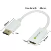 Techly DisplayPort 1.2 uros / HDMI naaras -sovitin 15 cm valkoinen IADAP DP-HDMIF2