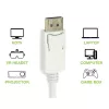 Techly DisplayPort 1.2 uros / HDMI naaras -sovitin 15 cm valkoinen IADAP DP-HDMIF2