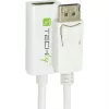 Techly DisplayPort 1.2 uros / HDMI naaras -sovitin 15 cm valkoinen IADAP DP-HDMIF2