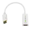 Techly DisplayPort 1.2 uros / HDMI naaras -sovitin 15 cm valkoinen IADAP DP-HDMIF2