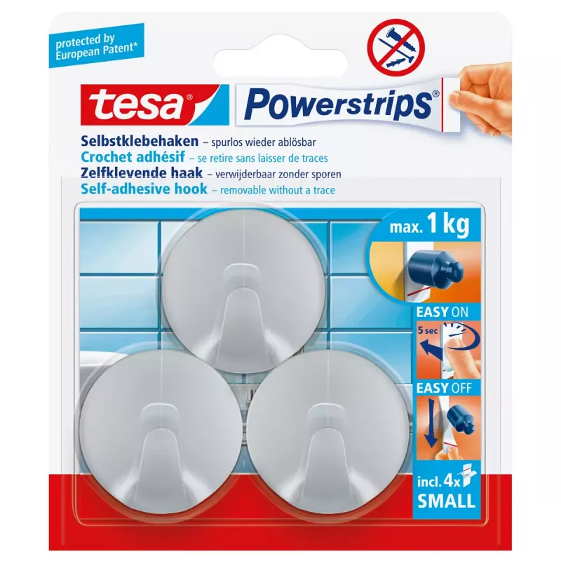 Yleiskoukku Tesa Powerstrips Hooks Small ROUND