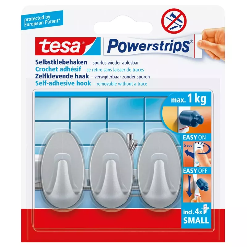 Yleiskoukku Tesa Powerstrips Hooks Small OVAL