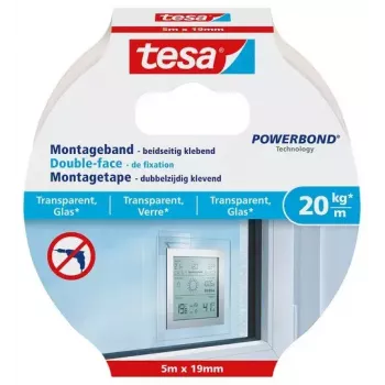 Asennusteippi Tesa 77741-00000 5 m läpinäkyvä 19 mm