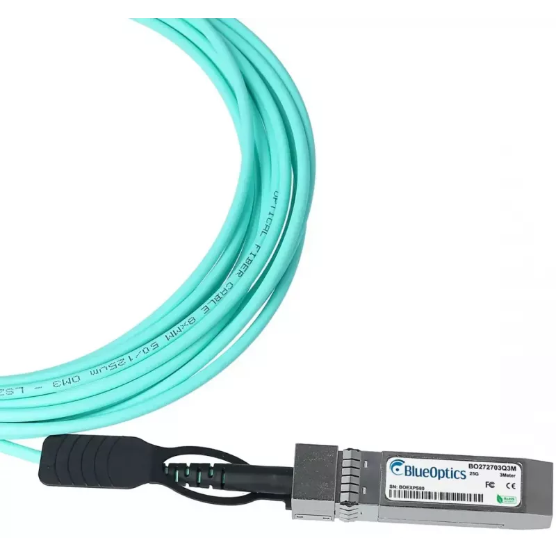 BlueOptics SFP28 AOC 25 m Twin SFP28 aktiivinen optinen kaapeli, mintunvärinen