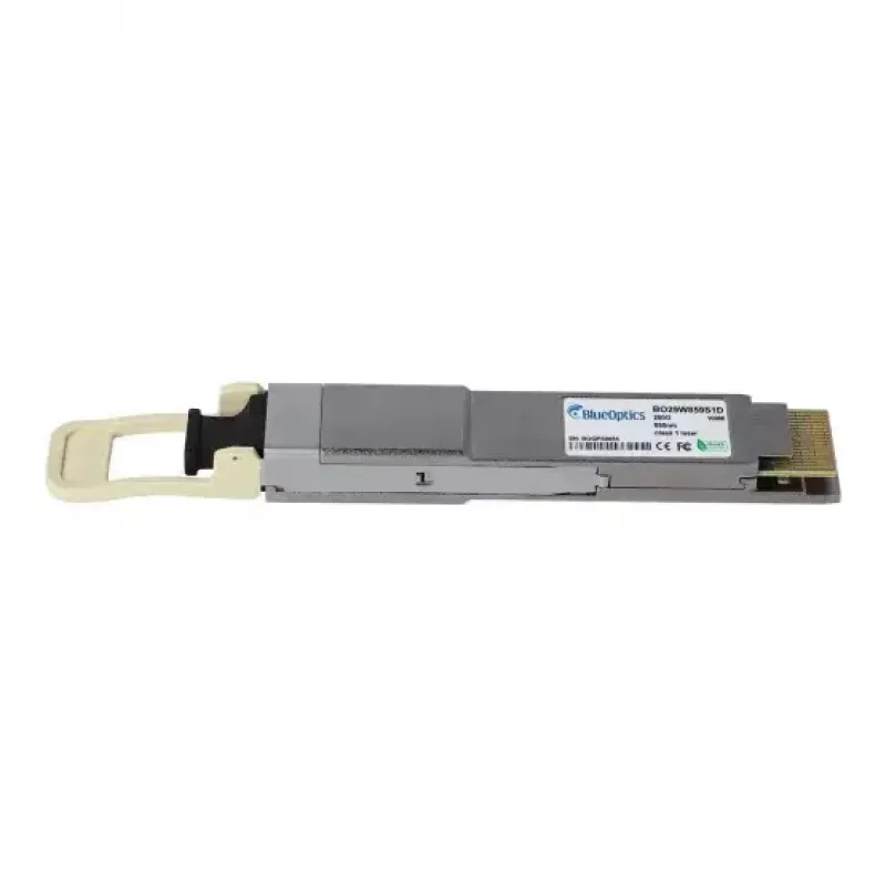 Verkon lähetin-vastaanotinmoduuli BlueOptics QDD-2X100-SR4-S-BO QSFP-DD 200000 Mbit/s 850 nm 100 m hopea