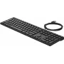 HP Wired Desktop 320K näppäimistö — täysikokoinen USB, kalvonäppäimistö, musta