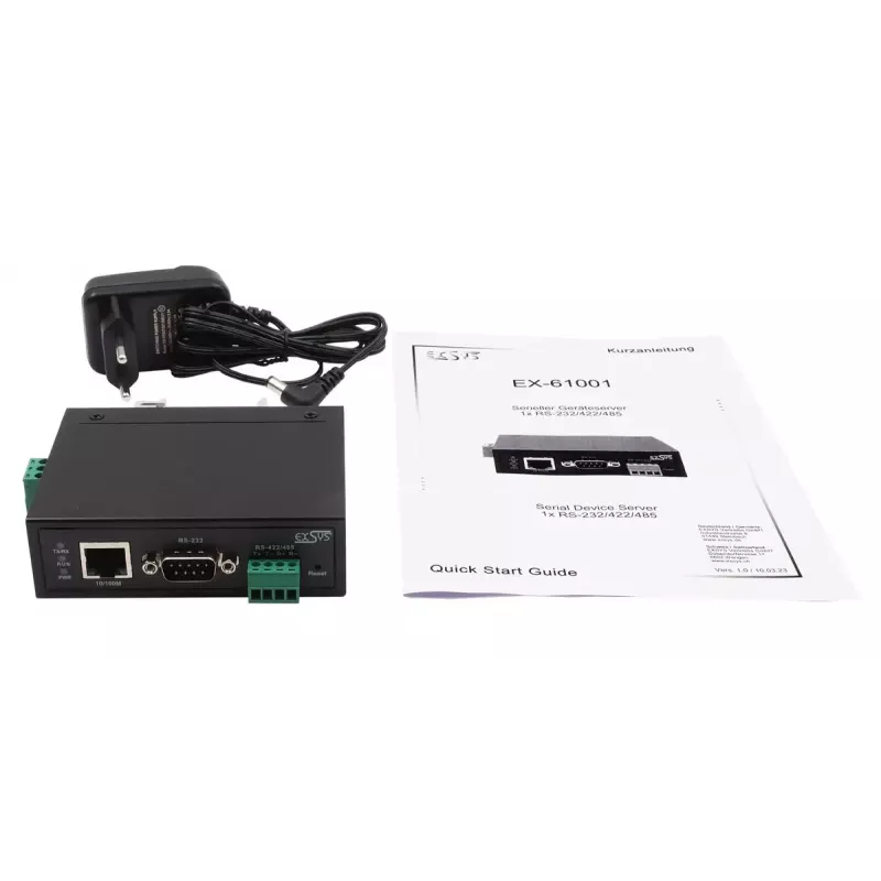 EXSYS EX-61001 sarjaporttipalvelin RS-232/422/485 DC 12-48V