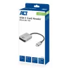 Kortinlukija ACT AC7056 USB 3.2 Gen 1 Type-C harmaa MicroSD SD