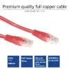 ACT punainen 0,5 metrin U/UTP CAT6 -patchkaapeli RJ45-liittimillä