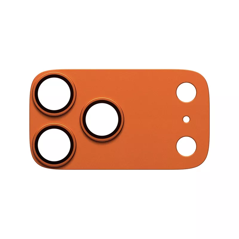 Kameransuoja PanzerGlass Fender iPhone 17 Pro Max, silikoni, Cosmic Orange, naarmu- ja iskunkestävä