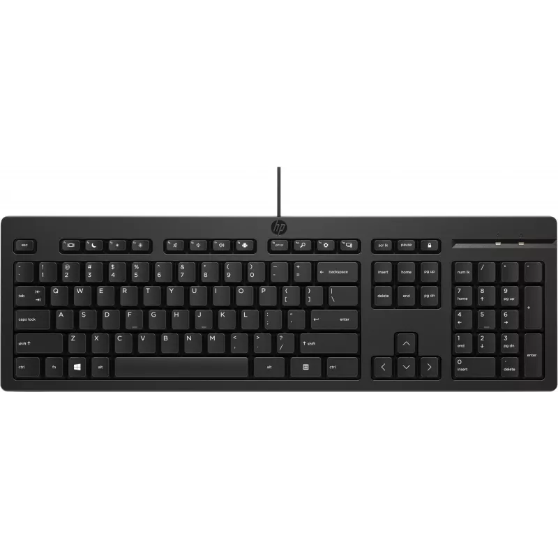 HP 125 johdollinen näppäimistö Full-Size USB kalvo QWERTY musta