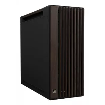 PC-kotelo ASUS ProArt PA602 Wood Edition Midi Tower — musta & puu, tukee ATX/EATX, 2x200 mm edessä, 1x140 mm takana