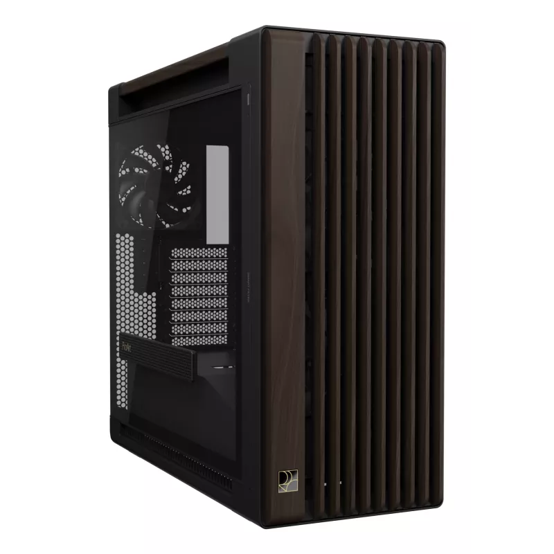 ASUS ProArt PA602 Wood Edition Modern musta - Tempered Glass Panel Midi Tower musta, puu