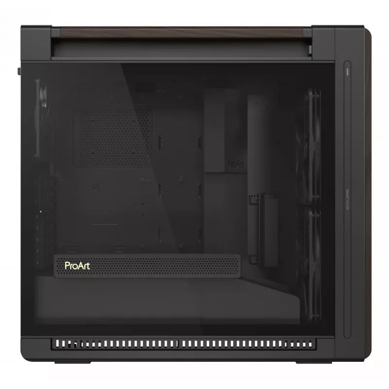 ASUS ProArt PA602 Wood Edition Modern musta - Tempered Glass Panel Midi Tower musta, puu