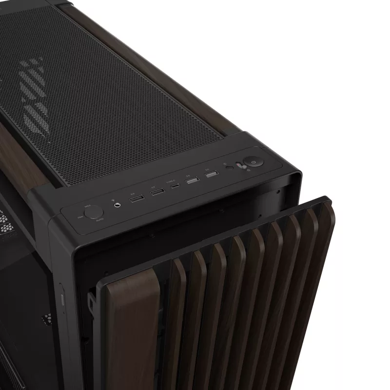 ASUS ProArt PA602 Wood Edition Modern musta - Tempered Glass Panel Midi Tower musta, puu