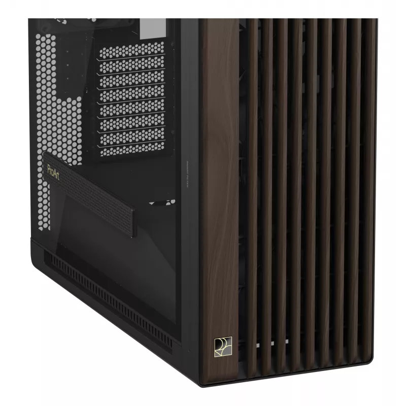 ASUS ProArt PA602 Wood Edition Modern musta - Tempered Glass Panel Midi Tower musta, puu