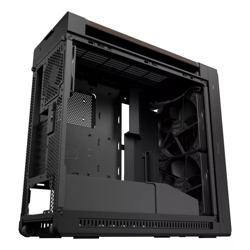 ASUS ProArt PA602 Wood Edition Modern musta - Tempered Glass Panel Midi Tower musta, puu