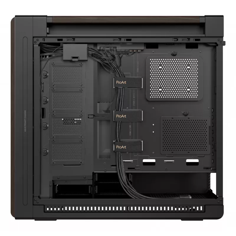 ASUS ProArt PA602 Wood Edition Modern musta - Tempered Glass Panel Midi Tower musta, puu