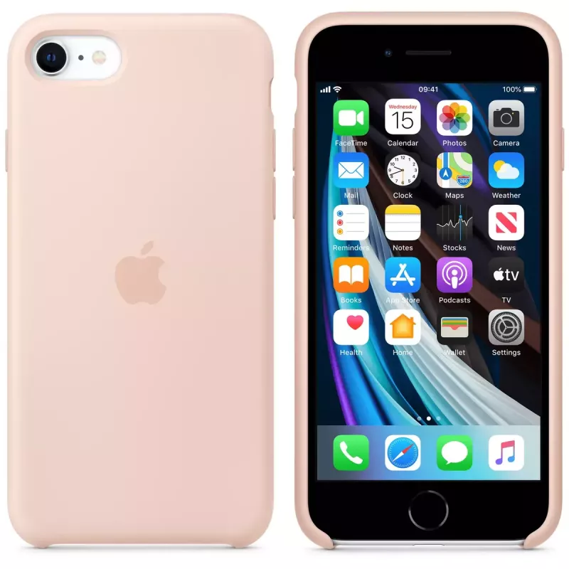 Suojakotelo Apple iPhone SE silikonikotelo - Pink Sand
