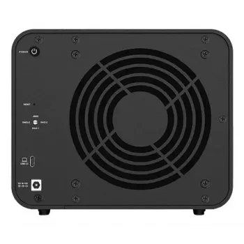 TerraMaster D8 HYBRID levytaulukko pöytämalli musta 4-paikkainen HDD SSD