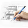 Lyijykynä Staedtler 100J 2B, siniseksi lakattu, 5,3 mm lyijy, 1 kpl