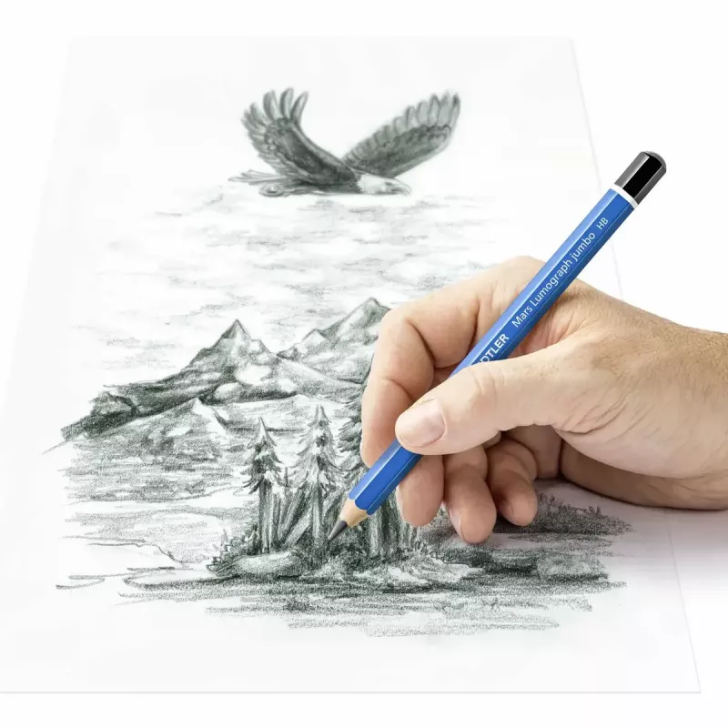 Lyijykynä Staedtler 100J 2B, siniseksi lakattu, 5,3 mm lyijy, 1 kpl