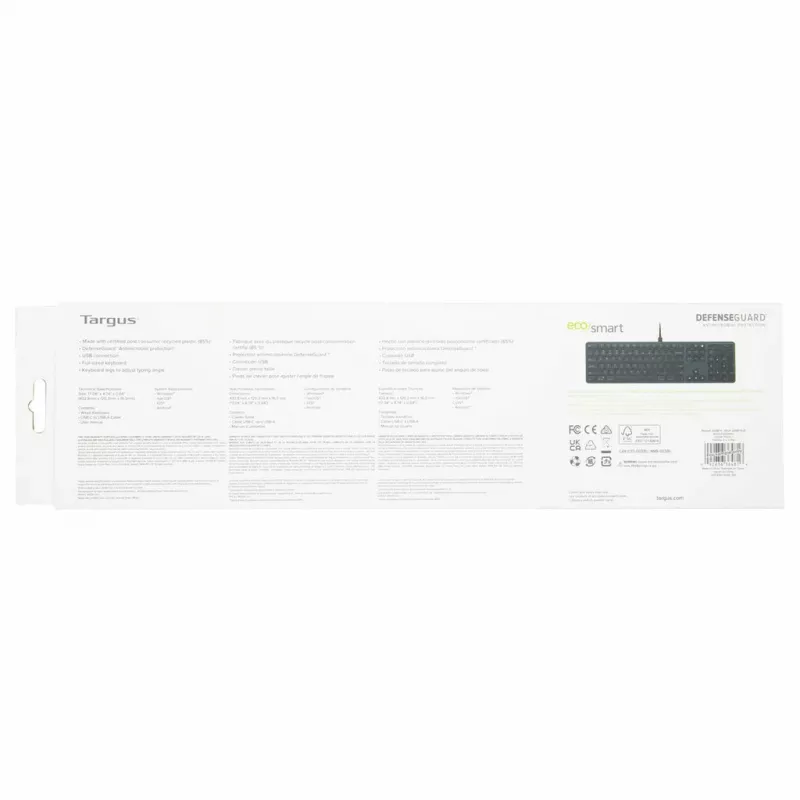 Targus EcoSmart AKB874UK näppäimistö yleis USB QWERTY UK-englanti musta