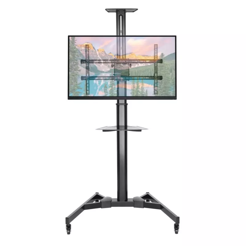 Techly ICA-TR46 multimedia-rulla-/teline musta litteä näyttö