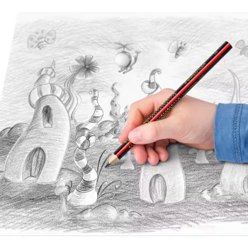 Kynä Staedtler Jumbo 2B kuusikulmainen, lyijyn halkaisija Ø 3 mm, monivärinen, 1 kpl