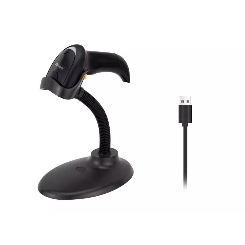 Equip USB 2D -viivakoodilukija, jalustalla
