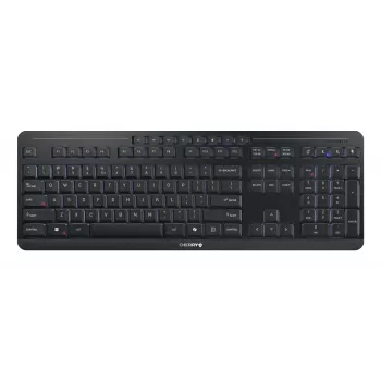 Näppäimistö Cherry Stream ultimate — Full-Size USB, RF Wireless & Bluetooth, QWERTY englanti, LED-taustavalo, musta