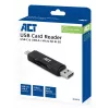 Kortinlukija ACT USB-C/USB-A 3.0 musta