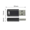 USB-A-plugi USB-C-liitäntään -adapteri ACT AC7376 musta
