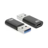 USB-A-plugi USB-C-liitäntään -adapteri ACT AC7376 musta