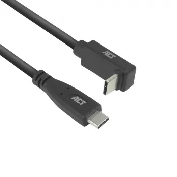 ACT USB 3.0 10 Gbit/s 60 W USB Type-C (suora) - USB Type-C (ylös/alas kulma) -kaapeli, 0,5 metriä