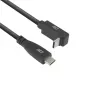 ACT USB 3.0 10Gbps 60W USB Type-C (suora) - USB Type-C (ylös/alas kulma) -kaapeli, 2 metriä