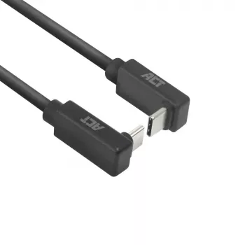 ACT USB 3.0 10Gbps 60W USB Type-C (ylös/alas kulma) - USB Type-C (ylös/alas kulma) -kaapeli, 1 metri