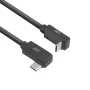 ACT USB 3.0 10 Gbit/s 60 W USB Type-C (vasen/oikea kulma) - USB Type-C (ylös/alas kulma) -kaapeli, 0,5 metriä