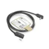 ACT USB 3.0 10 Gbit/s 60 W USB Type-C (vasen/oikea kulma) - USB Type-C (ylös/alas kulma) -kaapeli, 0,5 metriä