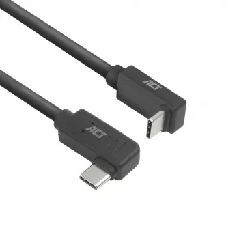 ACT USB 3.0 10 Gbit/s 60 W USB Type-C (vasen/oikea kulma) - USB Type-C (ylös/alas kulma) -kaapeli, 1 metri