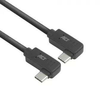 ACT USB 3.0 10Gbps 60W USB Type-C (vasen/oikea kulma) - USB Type-C (vasen/oikea kulma) -kaapeli, 0,5 metriä