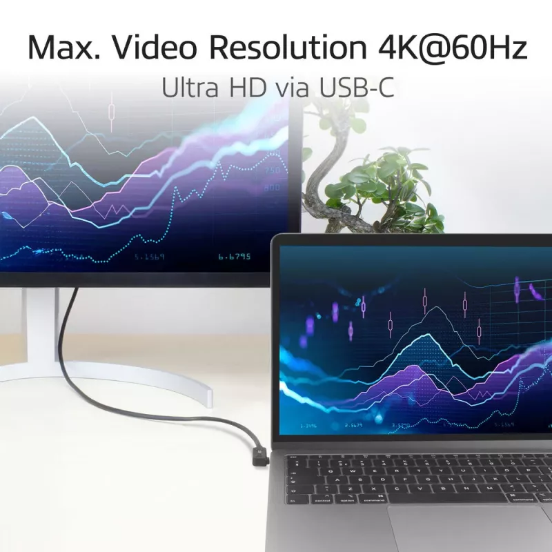 ACT USB 3.0 10Gbps 60W USB Type-C® (vasen/oikea kulma) - USB Type-C® (vasen/oikea kulma) -kaapeli, 2 metriä