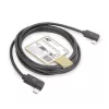 ACT USB 3.0 10Gbps 60W USB Type-C® (vasen/oikea kulma) - USB Type-C® (vasen/oikea kulma) -kaapeli, 2 metriä