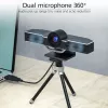ACT Full HD -kokouskamera mikrofonilla, kääntö-, kallistus- ja zoom-toiminto