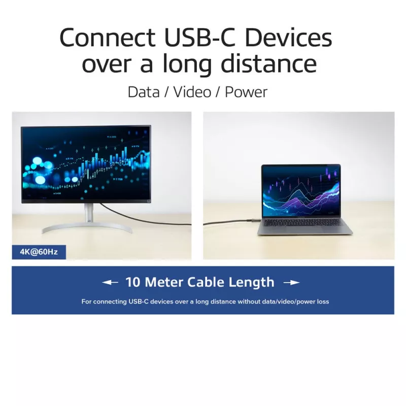ACT USB-C 3.2 Gen2 Active Optical -kaapeli (AOC) liitäntäkaapeli, 3m