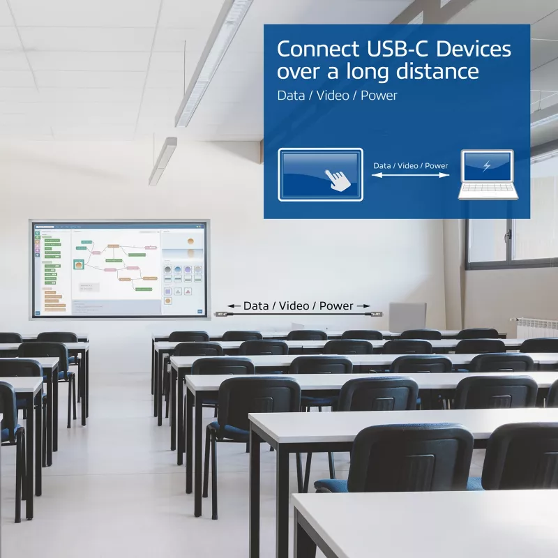 ACT USB-C 3.2 Gen2 Active Optical -kaapeli (AOC) liitäntäkaapeli, 3m